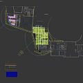Modern Fitness Gym Interior With Treadmills Weight Benches Training Markings Glass Partitions And Black Floor