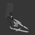 Tactical Mechanical Weapon With Tripod Stand Metal Blades And Yellow Strap