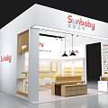 Sunbaby Stationery Exhibition Booth With Modern Design Open Display Area And Product Displays