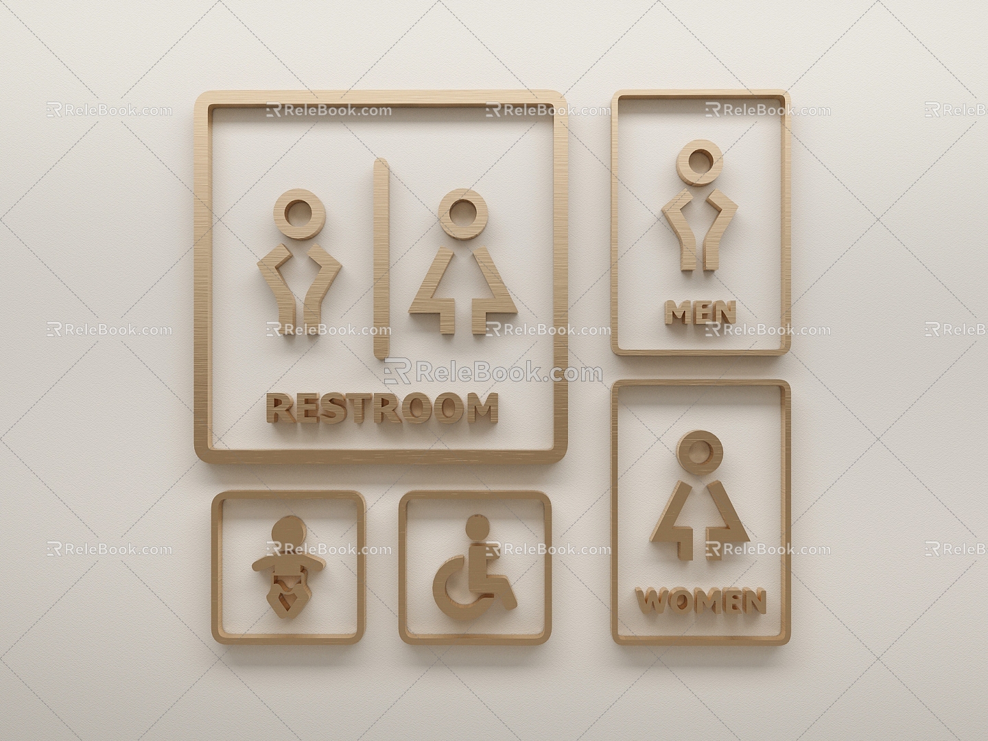 Glass Sticker Meeting Room Frosted Paper Company Culture Pattern 3d model