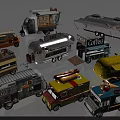 Assorted Food Truck Models Featuring Coffee Hot Dog And Ice Cream Services