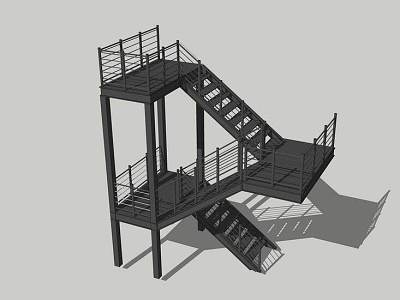 Steel ladder formwork model