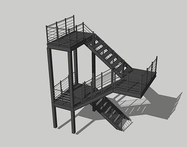 Steel ladder formwork 3d model