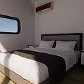 Modern Container Guest House With Glass Doors Wooden Panel And Cozy Bedroom Interior
