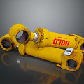 Yellow Heavy Duty Hydraulic Cylinders With 8070 Label For Hardware Tools