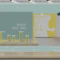 Spacious Fitness Gym Interior With Billiard Table Track Lines And Sports Mural
