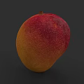 Fresh Ripe Mango With Red And Yellow Speckled Skin And Juicy Flesh