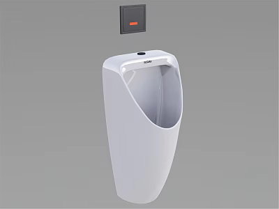 Modern White Wall Mounted Urinal With Sensor Control And Sleek Design 3d model
