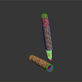 Colorful Spotted Pens with Red Yellow Patterns and Golden Tip Decorative Writing Stationery