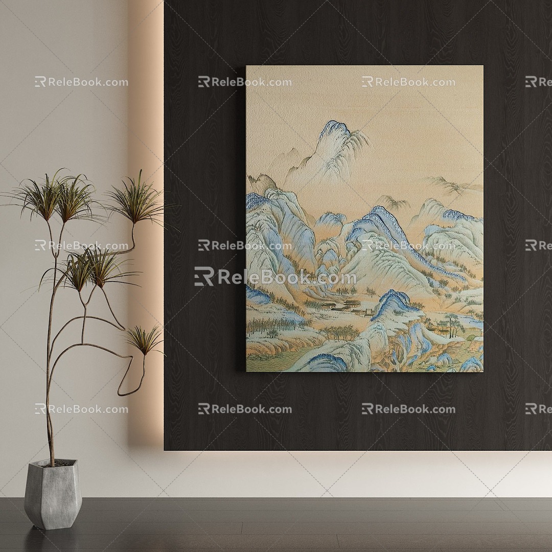 New Chinese Decorative Painting 3d model