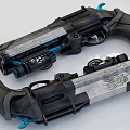 Modern Tactical Revolver With Scope Textured Grip And Metallic Design Details