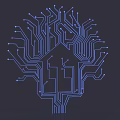 Industrial Equipment With Tech Inspired Circuit Board Texture And Mechanical Patterns