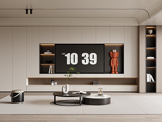 TV background wall TV ornaments 3d model