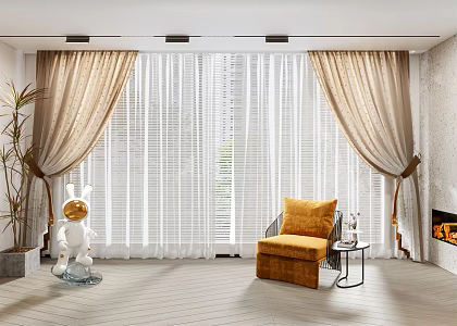 Modern Curtains 3d model