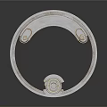 Shiny Silver Round Hoop Earring Components With Small Metal Fastener Part