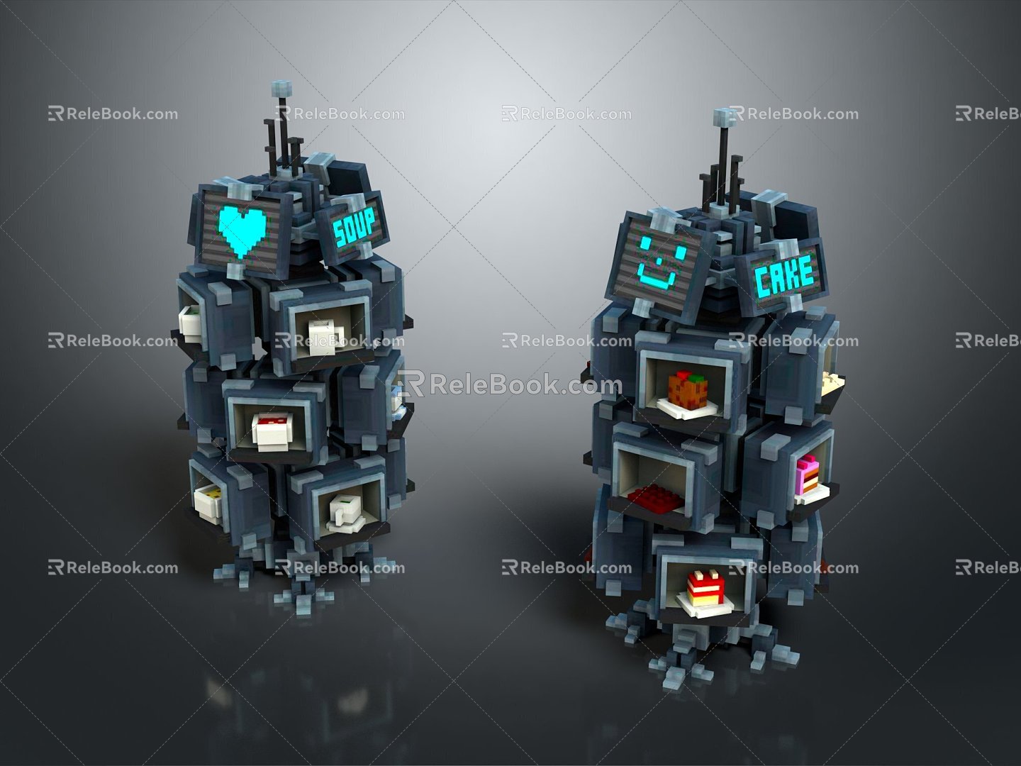 Modern Robot Store Sci-Fi Store Future Store Concept Store 3d model