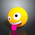 Expression package WeChat expression package cartoon expression cartoon face emoticon Yan text 3d model