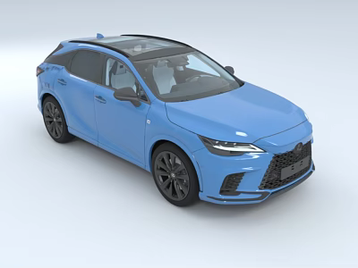 Blue Sporty SUV With Black Roof And Stylish Front Fascia Design 3d model