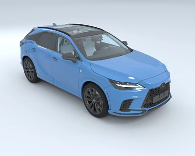 Blue Sporty SUV With Black Roof And Stylish Front Fascia Design 3d model