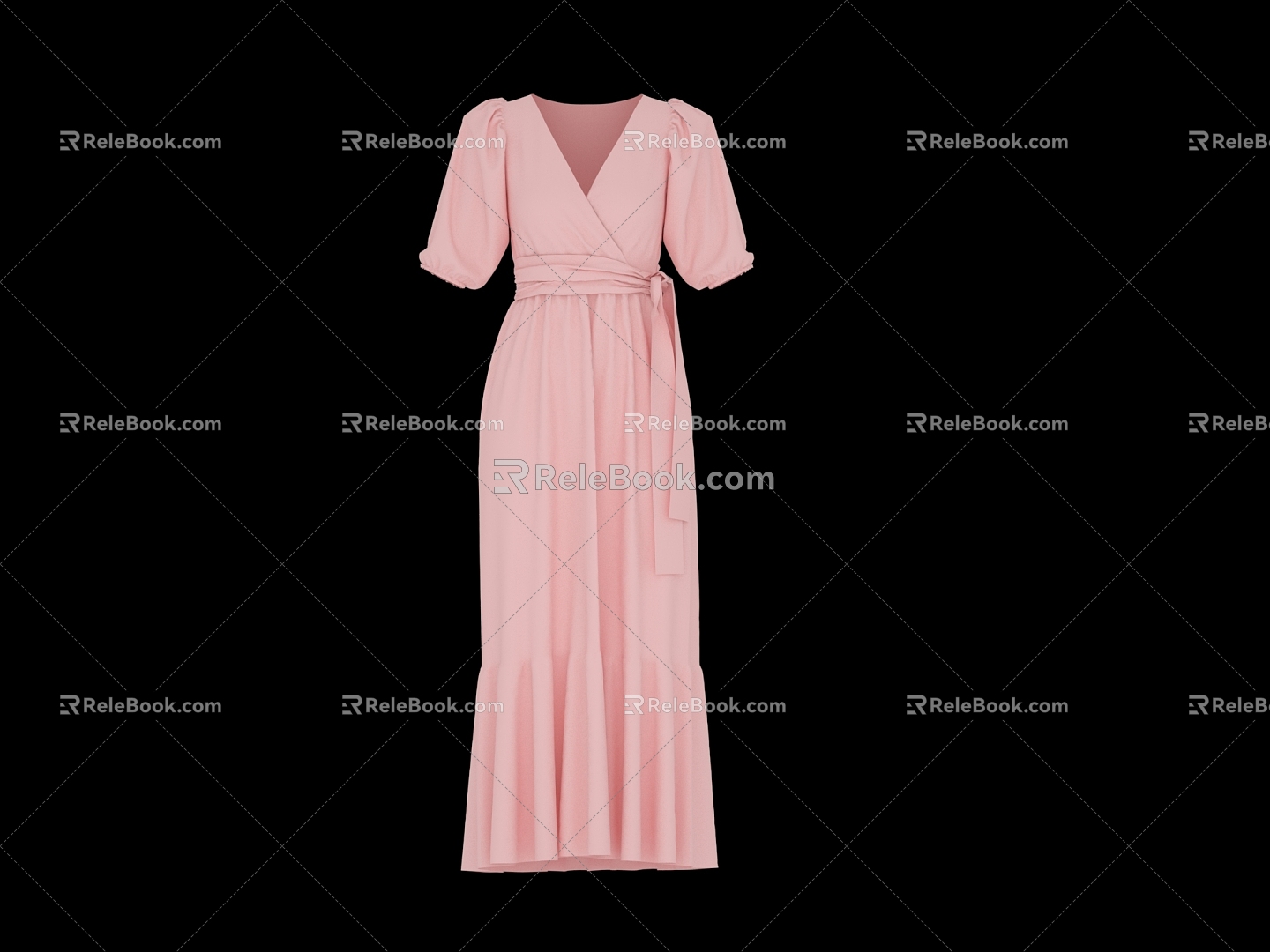 dress Long Dress 3d model