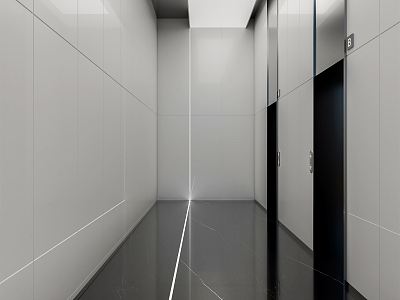 modern elevator hall model