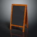 Practical Standing Blackboard Easel With Wooden Frame Simple Design For Daily Use