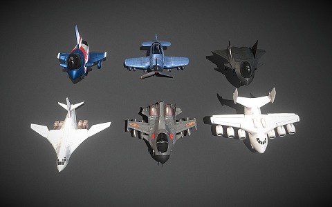 Fighter Cartoon Aircraft Jet Fighter 3d model