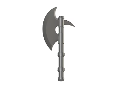 Traditional Metal Battle Axe With Sharpened Blade And Sturdy Handle Design 3d model