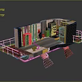 Advanced Scientific Laboratory Equipment Setup With Control Panels Storage Racks And Mechanical Tools
