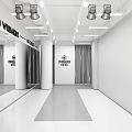 Bright Modern Fitness Studio Interior With Spacious Area And Lighting
