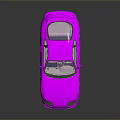 Pink Sports Car With Sleek Body Design And Black Wheels On Shiny Surface