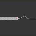 Electronic Power Strip With Multiple Sockets White Design And Long Cable