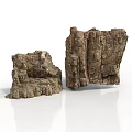 Natural Wood Stone Decorative Elements With Rough Textured Surface For Garden Decoration