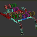 Metal Frame Dumbbell Rack With Multiple Weights For Home Gym Fitness