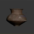 Hand Carved Terracotta Vase With Reddish Brown Textured Surface And Spout Design