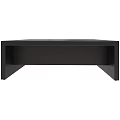 Modern Black Square Wooden Coffee Table With Simple Lower Storage Shelf 3d model