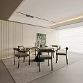 Modern dining table 3d model