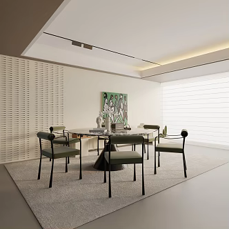 Modern dining table 3d model