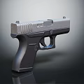 Modern Semi Automatic Pistol With Metal Slide Black Grip And Sleek Modern Design
