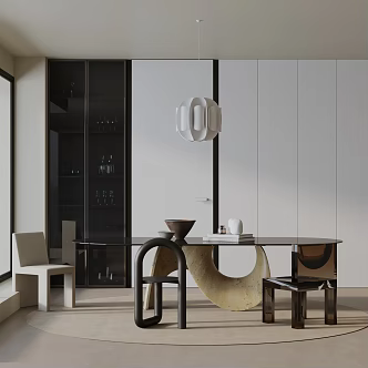 Modern table combination 3d model
