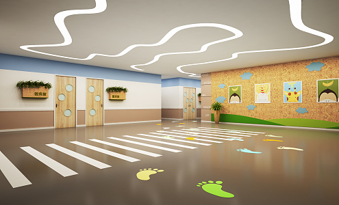 Modern Kindergarten Hall 3d model