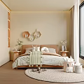 Kids Room Interior Design With Bed HOME Hexagon Wall Art Round Rug And Toys