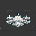 Futuristic Mechanical Ship Design With Complex Structure And Metallic Exterior