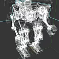Modern Electronic Robot With Square Body Mechanical Legs Sensors And Claw Arms