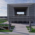 Zhengzhou International Chamber of Commerce Headquarters Office Building with Modern Geometric Facade and Glass Walls
