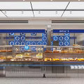 Royal's Dessert Shop Interior With Glass Display Cases Fresh Cakes Pastries And Blue Circular Patterns