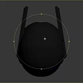 Futuristic Black Helmet With Red Stripes Circular Accents And Transparent Visor