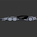 Silver Futuristic Sports Car With Sleek Body Black Roof And Metallic Finish