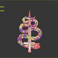 Silver Snake Shaped Clothing Accessory With Diamond Crystal Twisted Design Fashion Jewelry