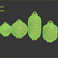 Copper Colored Lantern Shaped Furniture With Striped Design And Four Pieces